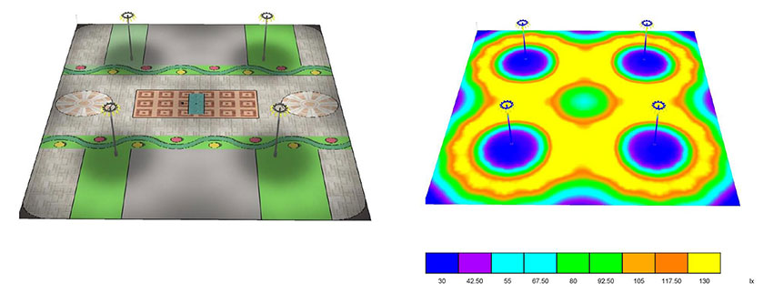led high mast lighting design