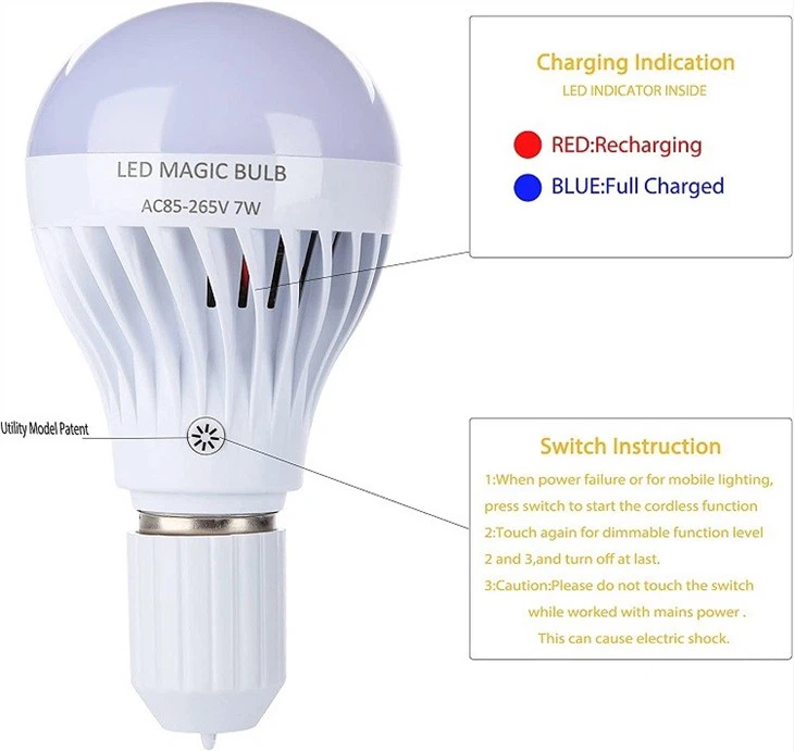 remote battery light bulb detail