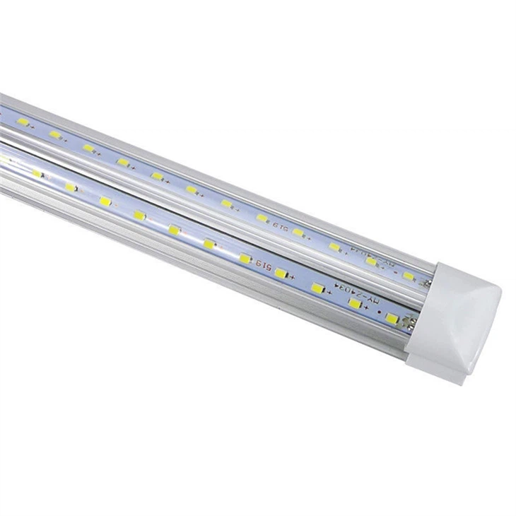 8ft T8 dirije limyè frizè|V-Fòm Dissipateur Chalè|75W 6500K lantiy klè