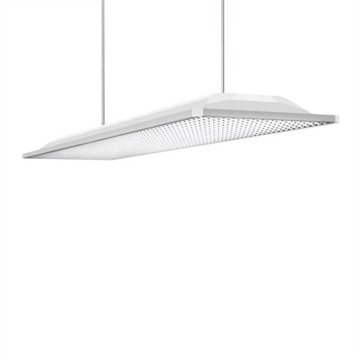 Schoolhouse Pa gen limyè ble UGR<16 Led Pendant Light