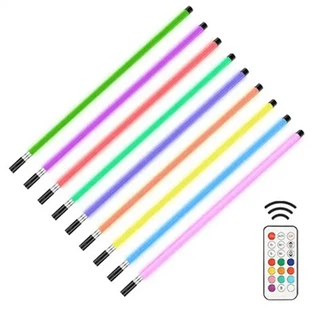 360 degre RGB dirije Videyo Limyè Baton pou Fotografi