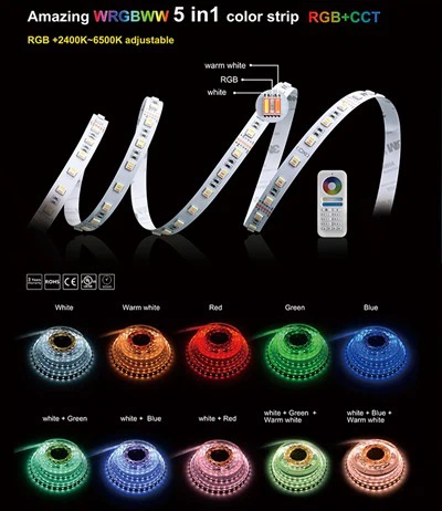 Rgb dirije limyè bann 50 mèt