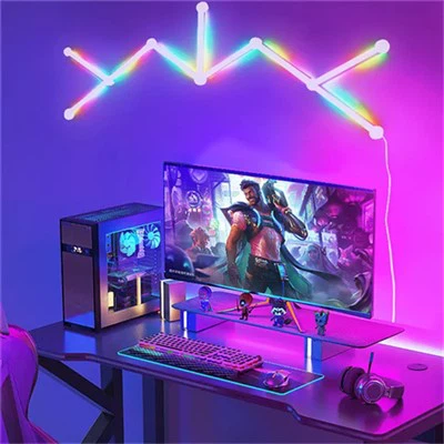 RGB LED Tib T8 milti-koulè pou Youtube Backdrop Studio Limyè