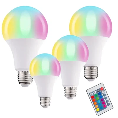 RGB Remote Control Smart dirije anpoul limyè 9w E27 E26 B22 dirije anpoul entelijan