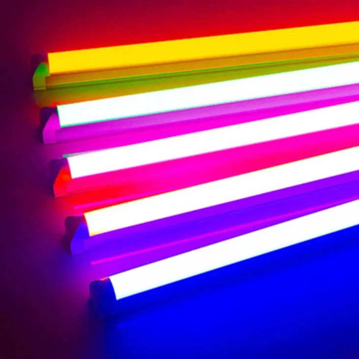 T8 Koulè Chanje Rgb Led Tib Limyè